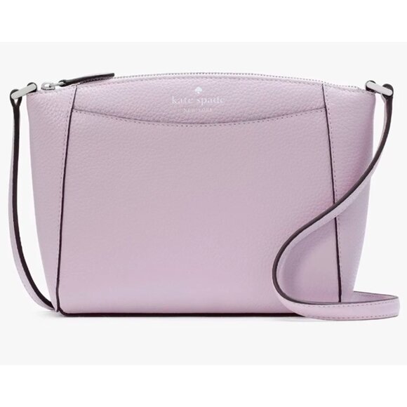 S Kate Spade Monica Crossbody Bag Lilac Leather Purse WKR00258 NWT $279 Retail - Picture 1 of 10